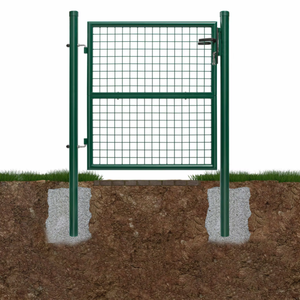Portail de jardin en métal, simple, avec serrure, clé et poignée - Product Image 3