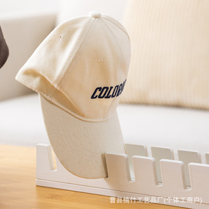 Baseball Cap Display Rack Single Layer <b>Desktop</b> Storage Organizer For Cloth Hats <b>Shelf</b> White - Product Image 1