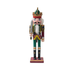 Soldats Casse-Noisettes en Bois Écologiques 30CM, Figurines Peintes Traditionnelles, Ensemble <span class=keywords><strong>de</strong></span> Décoration Festive <span class=keywords><strong>de</strong></span> Noël pour la Maison (Batteur, Lanceur) - Product Image 4