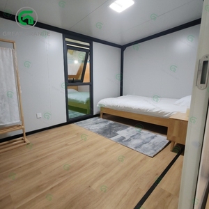 Pared de vidrio de lujo 40ft Prefab Container House Modular Oficina portátil 3 dormitorios Home Restaurant Container Shop Store Villa - Product Image 6