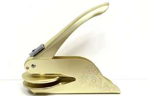 Sello de Estampado Personalizado con Mango de Cobre y Acero, para Oficina, Plástico, Bodas, Etiquetas, Papel, Sobres - Product Image 3