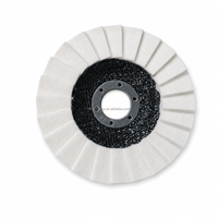 Disque à lamelles en feutre de laine de 4,5 pouces (115 mm) pour meuleuse d'angle, polissage miroir de l'acier inoxydable