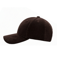 Großhandel: Personalisierte, strukturierte 6-Panel-Baseballkappe aus Cord mit gebogenem Schirm, 3D-Stickerei, verstellbar, Vintage, Unisex