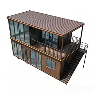 Villa di Lusso a 2 Piani in Container Moderno con Pareti in Vetro, Casa Prefabbricata Modulare Duplex per <span class=keywords><strong>Resort</strong></span>, Hotel, Edifici per Uffici - Product Image 2