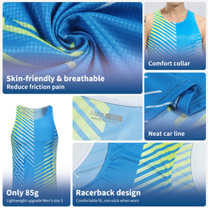 Camiseta Deportiva Personalizada sin Costuras para Correr, Ligera, para Maratón, 100% Poliéster, con Estampado, Estilo Deportivo para Hombre y Mujer - Product Image 5