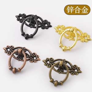 Furniture Handle Ring Zinc Alloy Antique Bronze Red Bronze Gold <b>Black</b> Traditional Cabinet Drawer Pull Durable - Product Image 1