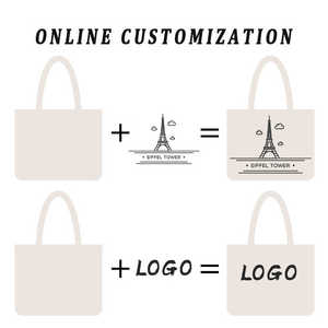 Sacchetti di tela di cotone semplice <span class=keywords><strong>in</strong></span> bianco personalizzati promozionali <span class=keywords><strong>in</strong></span> Stock riutilizzabili <span class=keywords><strong>in</strong></span> cotone Tote bag con Logo stampato personalizzato - Product Image 5