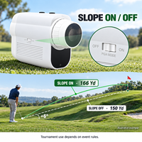 Télémètre laser de golf en gros avec fonction de compensation de pente, optique 6X et fonction de verrouillage du drapeau, couleurs et emballage OEM pour marques