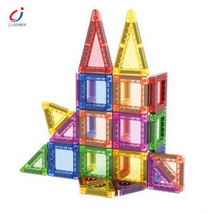 Jouets de construction magnétiques magiques Chengji DIY, blocs magnétiques miniatures colorés à fenêtre, jouets de voyage - Product Image 1