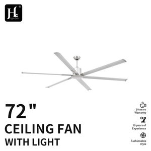 Ventilador de Techo Industrial Premium de 72 Pulgadas con Luz y Control Remoto, Motor de Alta Potencia, Aspas de Aluminio de 6 Velocidades - Product Image 3