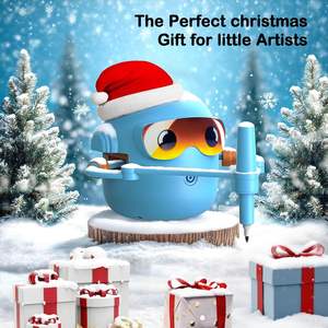 Robot de <span class=keywords><strong>dessin</strong></span> pour enfants, jouet éducatif Montessori, 100 cartes, interaction vocale, 16 stylos de couleur pour garçons et filles de 3 à 8 ans - Product Image 6