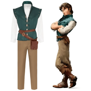 Bad Stabbington brohers تأثيري أخضر مزدوج حزام فارس فلين راكب بدلة موحدة هالوين كرنفال للرجل - Product Image 1