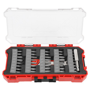 42-Piece Screwdriver Bit Set 1/4 In Hex Drive Phillips Flathead Bent Bits For Diy Repair Tools Plastic Case - Product Image 3