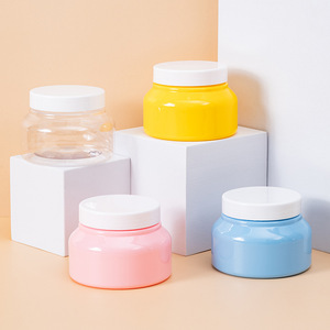 Wholesale Stock 250ml PET <b>Plastic</b> Wide-Mouth Empty Bottle Cosmetic <b>Plastic</b> <b>Jar</b> 250g Face Creams Container - Product Image 1