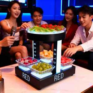 <b>LED</b> Illuminated Fruit Platter Multi Compartment Snack Dish For Bars KTVs Creative Display Rack - Product Image 4