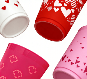 Gobelets en plastique personnalisés en forme de cœur de 16 oz en PP réutilisables pour événements festifs et cadeaux de fête pour enfants - Product Image 6