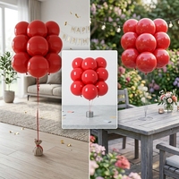 12 ballons ronds en latex rouge de 18 pouces pour décorations d'anniversaire, de mariage et d'anniversaire de mariage. Avertissement de risque d'étouffement.