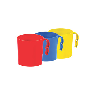 Mug pour enfants au design unique, vente en gros, avec poignée, 450 ml, tasse à thé en plastique pour enfants, ensemble de cuisine - Product Image 1
