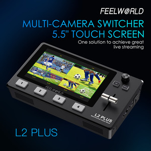 Kit de studio en direct FEELWORLD : Mixeur tactile L2 PLUS 5,5 pouces, caméra PTZ AI 4K10X et contrôleur PoE KBC20. Diffuser, Commuter, Contrôler. - Product Image 3