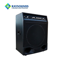 Set Speaker Gitar Bass Stereo Raysound 15" 200W Amplifier Combo Kayu