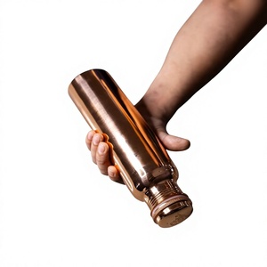 Bouteille d'eau en cuivre écologique, vaisselle en acier au carbone, accessoires décoratifs pour la maison, style américain, 350 ml-1000 ml, passe au lave-vaisselle - Product Image 2