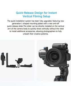 Alibaba Gimbal <span class=keywords><strong>Feiyu</strong></span> SCORP 2 Estabilizador Sensor de seguimiento Al integrado Estabilizador de cámara de 3 ejes para DSLR y cámara sin espejo - Product Image 5