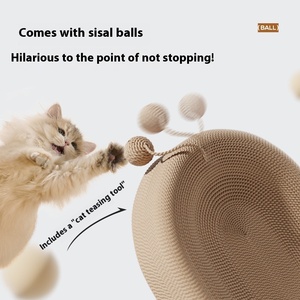 Verschleiß festes, nicht schuppen des Katzen kratz brett Integriertes ovales Sisal-Klauen-Schleif nest für Katzen Produkt Cat Trees <span class=keywords><strong>Scratcher</strong></span> - Product Image 3