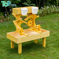 Table sensorielle d'activités aquatiques Montessori en bois, petite, portable, pliable, légère, avec canaux réglables, pour parcs et centres commerciaux