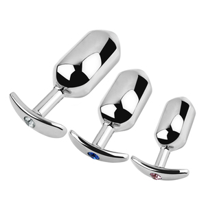 <span class=keywords><strong>Plug</strong></span> Anale in Metallo Design Vetro da Vino Dongkai, Motivo Romboidale Dorato, Liscio, Gioiello per Uomo/Donna - Product Image 1