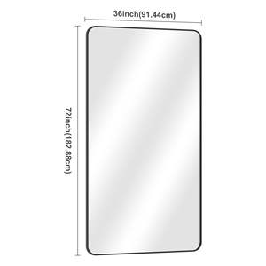 Espejo de baño montado en la pared sin perforaciones, estilo autoadhesivo, ideal para lavado y uso de maquillaje - Product Image 5