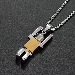 Una collana robot personalizzata in acciaio inossidabile per uomini e donne alla moda giapponesi e coreani, con mani e <span class=keywords><strong>piedi</strong></span> <span class=keywords><strong>mobili</strong></span>, e - Product Image 3