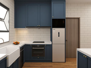 Muebles de Cocina Modernos Modulares de Lujo en Azul, Diseño Personalizado en Madera, Listos para Armar - Product Image 3