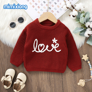 MIMIXIONG Suéteres para Bebé con Patrón de Corazón Bordado a Mano 2024, Ropa para Niñas y Niños, Ropa Infantil - Product Image 2
