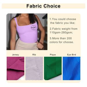 Chaleco de entrenamiento de gimnasio de cuello cuadrado ajustado de LICRA de alta elasticidad en blanco personalizado al por mayor camiseta sin mangas deportiva de poliéster de secado rápido para mujer - Product Image 2