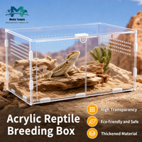 Terrarium d'élevage de reptiles en acrylique personnalisé, épaissi, multi-ventilation, vue transparente à 360°, pour araignées et forêt tropicale