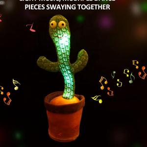 Giocattolo Cactus Danzante Parlante per Bambini, Peluche Elettronico Luminoso con Registrazione, Cactus Danzante e Cantante - Product Image 4
