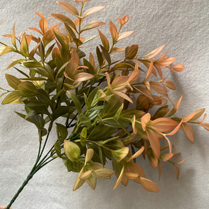 Vente d'usine : 5 Fourches de feuilles de saule en soie, Décoration végétale pour mariage, Branches de saule artificielles, Autres fleurs et plantes - Product Image 5