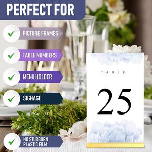 Sang trọng 5x7 Acrylic vàng khung 6-gói tinh tế hình ảnh hiển thị thanh lịch dấu hiệu vàng chủ bảng số Showcase sự kiện môi trường - Product Image 2