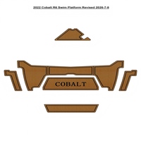 Tapis de plateforme de bain Cobalt R6 2022 en mousse EVA imitation teck pour bateau, style SeaDek MarineMat Gatorstep, auto-adhésif