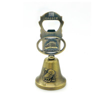Cloche de table miniature multifonction en métal anti-bronze, artisanat panaméen, souvenirs Bells