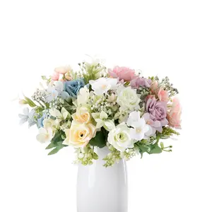 AD-001 สินค้าใหม่มาใหม่ขายส่งชาประดิษฐ์ Rose Peony ช่อดอกไม้เจ้าสาว Dandelion ดอกไม้มัดผ้าไหม