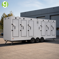 Conteneur de toilettes extérieur Goeasy 22,31 pieds, remorque de toilettes publiques portable, toilettes portables entièrement équipées
