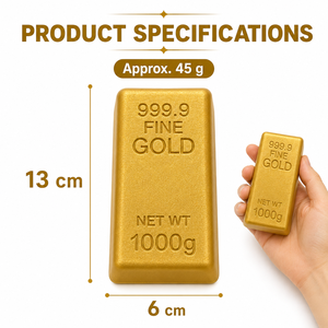 Juguete Blandito de PU en Forma de Barra de Oro, de Subida Lenta, para Aliviar el Estrés, con Caja de Exhibición de 12 Unidades para Venta al por Mayor - Product Image 5