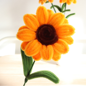 Handmade bó hoa hoàn thành Hoa Hướng Dương sợi Fluff bảo quản hoa bán buôn Xoắn Ống Cleaner hoa - Product Image 4