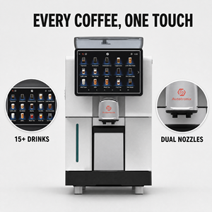เครื่องชงกาแฟอัตโนมัติเต็มรูปแบบระดับพาณิชย์-บีนทูคัพ 15 บาร์ ตั้งโปรแกรมได้ ควบคุมอุณหภูมิแม่นยำ - Product Image 2