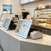 Reachii Star OEM 21,5/23,8 pouces – Tableau de menu électronique de bureau avec écran FHD 1080P, copie automatique USB, écran partagé, défilement et CMS basé sur le cloud