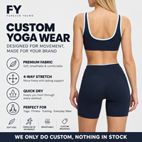 Ensemble de vêtements de sport personnalisés pour le yoga, vêtements de sport pour femmes, séchage rapide, respirant, couleur contrastée, entraînement, fitness, yoga, ensemble de gym