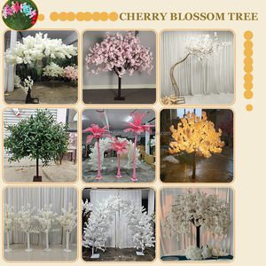 Arrangement de table d'intérieur personnalisé Décoration de mariage Roses Glycine Arbre fleuri Faux <span class=keywords><strong>buisson</strong></span> Plante Arbre de <span class=keywords><strong>cerisier</strong></span> artificiel - Product Image 5
