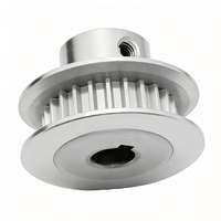 Poulie de distribution T2.5 de haute précision - Roue synchrone usinée CNC, anodisée noire, certifiée ISO9001:2008, OEM disponible