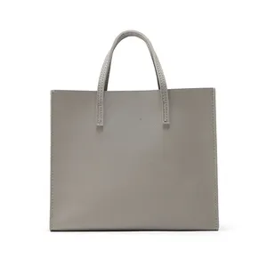 ready to ship 2023 new style simple soft tote bag good quality collage bags girls oversize PU handbags for women luxury